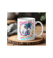 Cheer Mom Tasarımlı Beyaz Seramik Baskılı Kupa Bardak 330ml