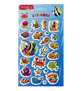 TANEX KIDS TNX-261166 3D PUFFY - KABARTMALI DENİZ CANLILARI SERİSİ - 1 ADET