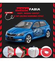 Skoda Fabia Oto Araç Kapı Koruma Fitili 5metre Parlak Kırmızı Renk