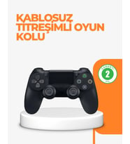 Mey İthalat® Ps4 Uyumlu Kablosuz Oyun Kolu – Titreşimli, Şarjlı Ergonomik (Krem)