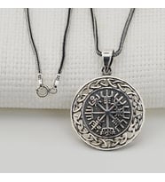 Vegvisir Pusulası Denizci Gümüş Kolye