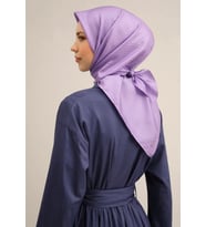 Armine Sura İpek Eşarp 9348 - 05 Mor Karışık Desen