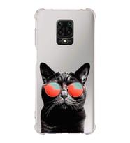 PrintiFy Xiaomi Redmi Note 9 Pro Uyumlu Kedi 3 Baskılı Şeffaf Köşe Korumalı Antişok Kılıf