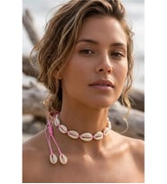 DENİZ KABUĞU MİDYE CHOKER TASMA KOLYE