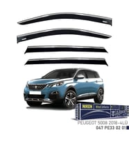 Niken Peugeot 5008 Cam Rüzgarlığı Kromlu 4'Lü 2018+ Sonrası (Beyaz)