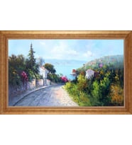 EV İŞYERİ OFİS İÇİN ALTIN ÇERÇEVELİ PASPARTULU TABLO VB852