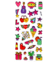 Sticker Kabartmalı Stiker Defter Planlayıcı Etiket (Lde025)-19x9cm - Gitar Zeplin