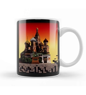 Tetris Kremlin Rusia Retro Kupa Bardak Porselen