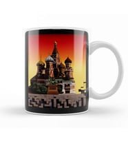 Tetris Kremlin Rusia Retro Kupa Bardak Porselen