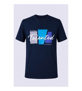 Trender Talented Baskı Süpreme indigo Erkek T-Shirt 226-07