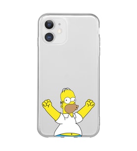 Iphone 11 Uyumlu Simpson Tasarımlı Şeffaf Telefon Kılıfı