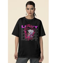 Monkey D. Luffy Baskılı Unisex Oversize One Piece Anime Dizi Karakter Tişört