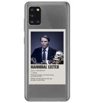 Samsung Galaxy A31 Uyumlu Hannibal Lecter Minimalist Poster Desenli Şeffaf Telefon Kılıfı