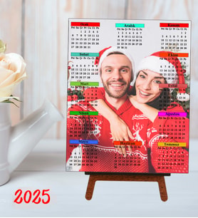 Kişiye Özel Fotoğraflı takvim 2026 Yeni Tarihli Şövale Masaüstü Takvimi Yeni Yıl Hediyesi