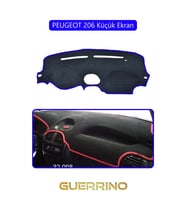 PEUGEOT 206 Küçük EkranTORPİDO KORUMA HALISI MAVİ KENAR