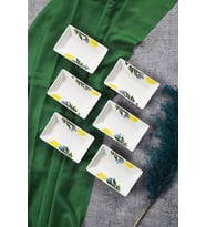 6’lı Çerezlik Limon Desen Handmade Sunumluk Reçellik Sosluk Kahvaltılık Çerez İkram Seti