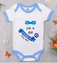 BK Kids Kişiye Özel Mavi Bebek Body Zıbın - Model 97