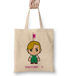 Kim Taehyung Aka V Bts Member Minime Version Bez Çanta Uzun Saplı