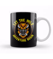 Let The Wild Adventure Begin Wild Bison Animal Kupa Bardak Porselen