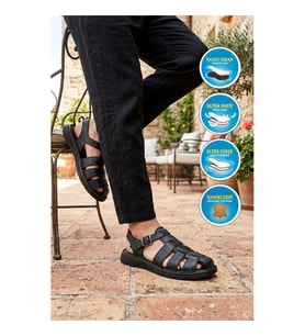 Pierre Cardin PC-7462 M Siyah Erkek Sandalet