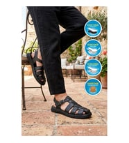 Pierre Cardin PC-7462 M Siyah Erkek Sandalet