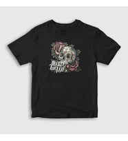 Presmono Unisex Çocuk Siyah Skull Pierce The Veil T-Shirt 387741tt