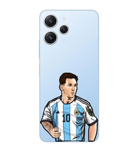 Xiaomi REDMI 12 Uyumlu Lionel Messi Desenli Şeffaf Telefon Kılıfı