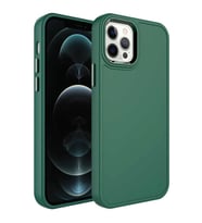 Coverzone Apple iPhone 13 Pro Max ile uyumlu K?l?f Metal �er�eve Tasar?ml? Pastel Renkli iPhone 13 Pro Max ile uyumlu Sert Ebullience Koyu Ye?il