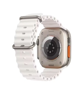 Ocean Loop Beyaz Silikon Kordon 42,44,45,49mm Watch Uyumlu 7,8,9,10,ultra Akıllı Saat Kordonu