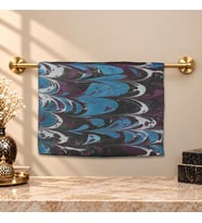e38 EL İŞÇİLİĞİ KADIN RENKLİ EBRU ŞAL 175*70 cm -6736