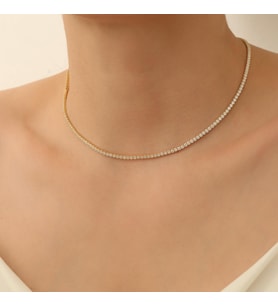 925 Ayar Gümüş Su Yolu İtalyan Kolye (Gold)