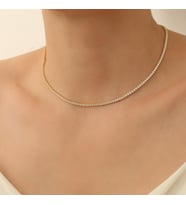 925 Ayar Gümüş Su Yolu İtalyan Kolye (Gold)
