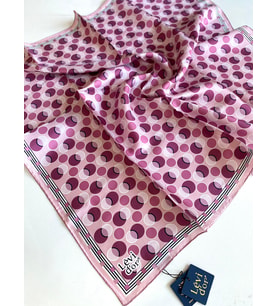 Levidor Tivil İpek Eşarp 4094 - 8 Pembe Karışık Desen