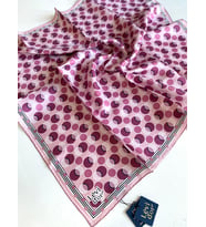 Levidor Tivil İpek Eşarp 4094 - 8 Pembe Karışık Desen