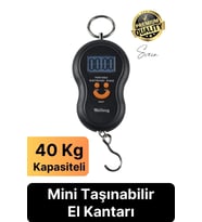 Premium Elektronik Çengelli Tartı El Kantarı Askı Mini Taşınabilir Terazi 40 kg Bagaj Ağırlık Ölçme