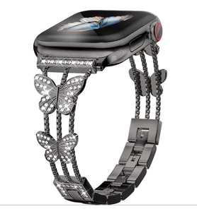 Apple Watch Seri 2/3/4/5/6/7/8/9/se 38 40 41mm Uyumlu Metal Ayarlanabilir Kelebekli Kordon