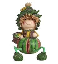 Ayakları Sallanan Karpuz Kafalar Biblo Dekoratif Obje Hediyelik Ürün Vitrin Süsü Ev Hediyesi 24 cm. (Çok Renkli)