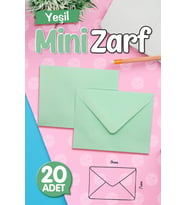 Mini Zarf yeşil 9x7 cm 20 adet-MZ116