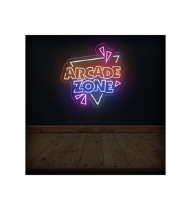 ARCADE ZONE Yazılı ve Şekilli Neon Tabela