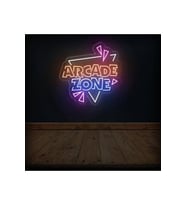 ARCADE ZONE Yazılı ve Şekilli Neon Tabela