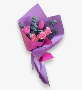 Lila Pembe Bukette Pembe Güller
