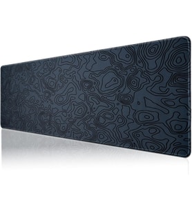 Klasse Pro - 5 Farklı Model Dikişli Kenar 120x60 cm Oyuncu Gaming Mouse Pad (Dark Grey Map Lines)