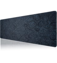 Klasse Pro - 5 Farklı Model Dikişli Kenar 120x60 cm Oyuncu Gaming Mouse Pad (Dark Grey Map Lines)