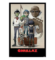 Gorillaz Rock Müzik Duvar Posteri - Çerçevesiz