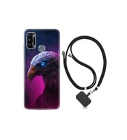 Infinix Hot 9 Play Kılıf Silikon Desen Boyun Askılı Kartal 1622