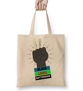 Black Lives Matterhorn Bez Çanta Uzun Saplı
