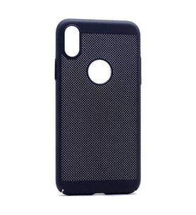 İphone X / İphone XS Kılıf Silikon Delikli Rubber Kılıf (Siyah)