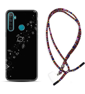 Realme 5i 5 Pro 6i 7 Pro 8 Kılıf Boyun Asklı Rasta Silikon Planet 1620