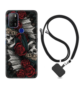 Omix X300 X500 X400 X600 X700 Kılıf Boyun Askılı Silikon Skull Rose 1673