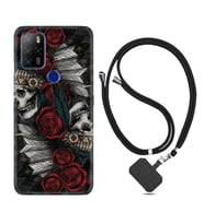 Omix X300 X500 X400 X600 X700 Kılıf Boyun Askılı Silikon Skull Rose 1673